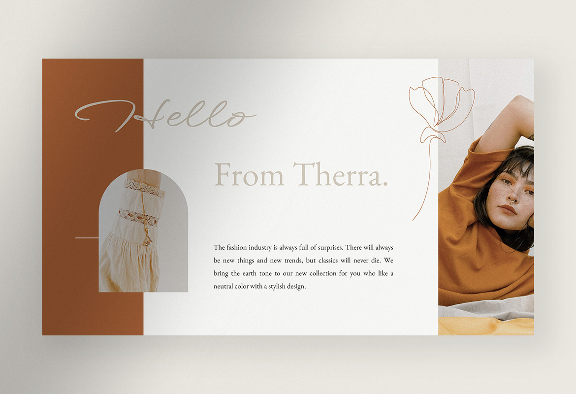 Therra - Elegant Fashion Brand Presentation PPT