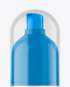 Clear Cosmetic Bottle with Pump Mockup