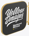 Metallic Signboard Mockup