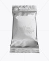 Metallic Wet Wipes Pack Mockup - Hero Shot