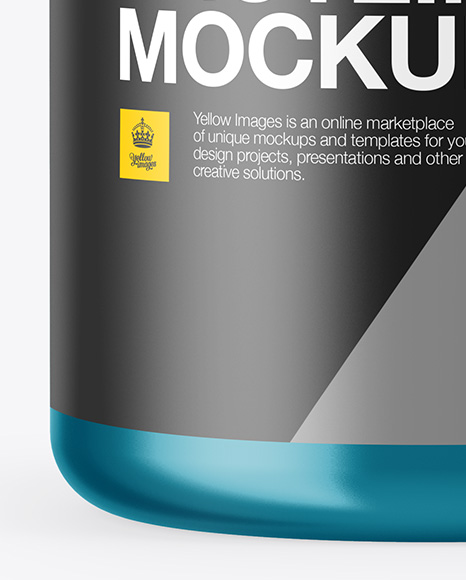 300ml Metallic Protein Jar Mockup