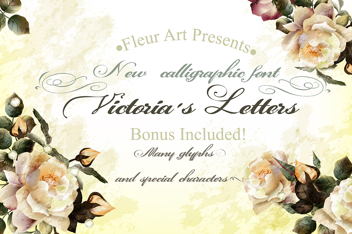 Calligraphic vintage styled font