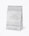 Kraft Paper Snack Bag Mockup - Half Side View