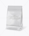 Glossy Paper Snack Bag Mockup - Half Side View