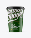 Matte Sour Cream Cup Mockup