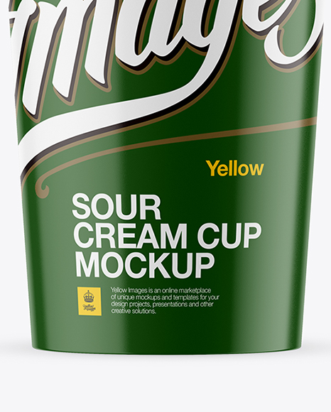 Matte Sour Cream Cup Mockup