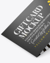 Closed Gift Card Mockup - Halfside View ( High-Angle Shot )