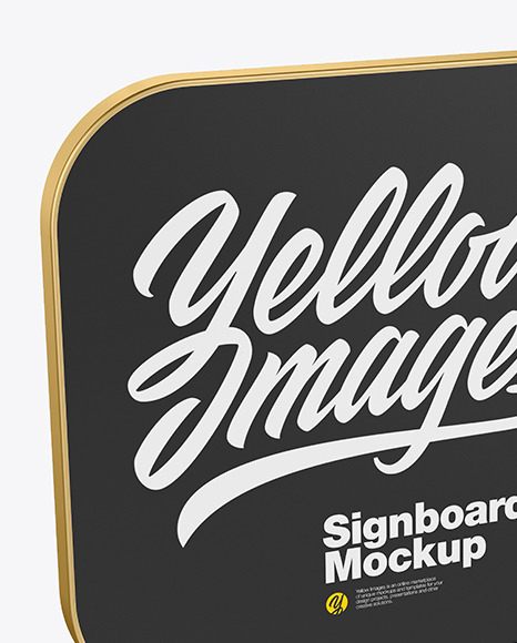 Metallic Signboard Mockup