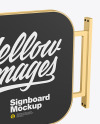 Metallic Signboard Mockup