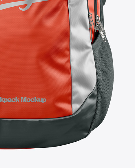 Semi Metallic Textile Backpack Mockup