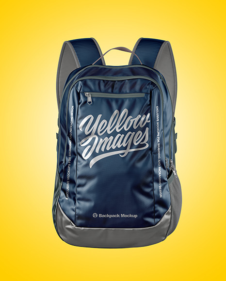 Semi Metallic Textile Backpack Mockup