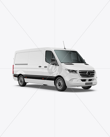 Panel Van Mockup - Half Side View