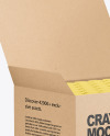 Kraft Paper Box with Crayons Mockup