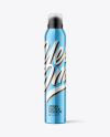 Glossy Metallic Aerosol Bottle Mockup