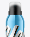 Glossy Metallic Aerosol Bottle Mockup