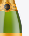 Green Glass Champagne Bottle Mockup