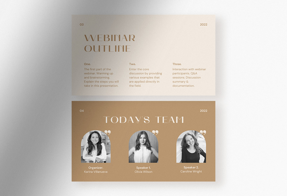 Latte Soft Brown Minimalist Webinar Presentation Canva