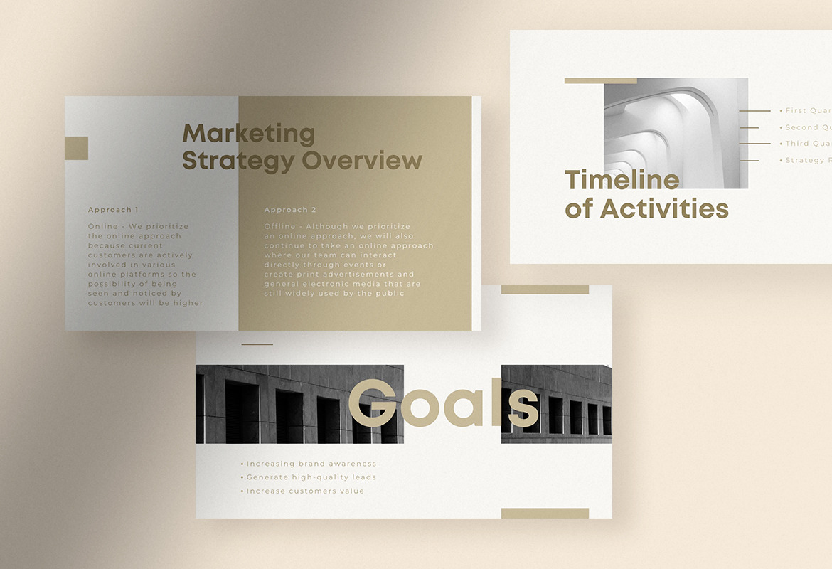 Minimalist Mild Marketing Strategy Presentation Canva