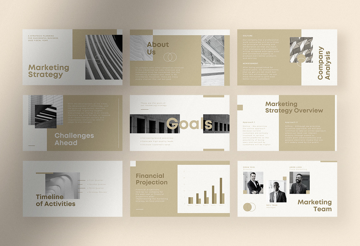 Minimalist Mild Marketing Strategy Presentation Canva