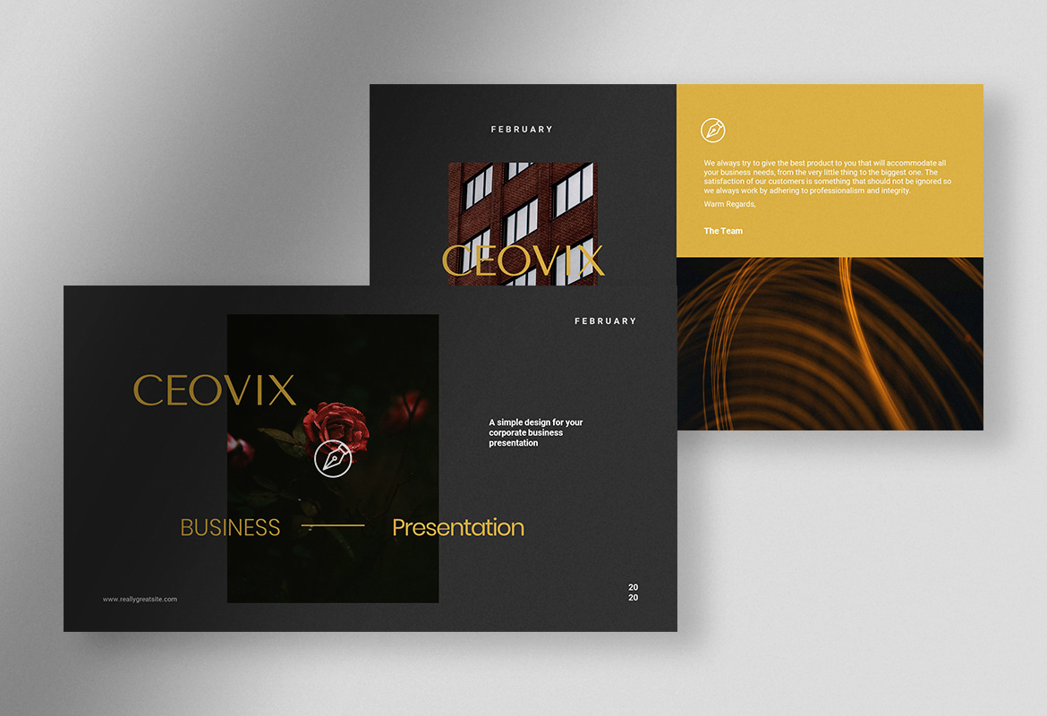 Ceovix - Gray Stone Simple Corporate Business Presentation