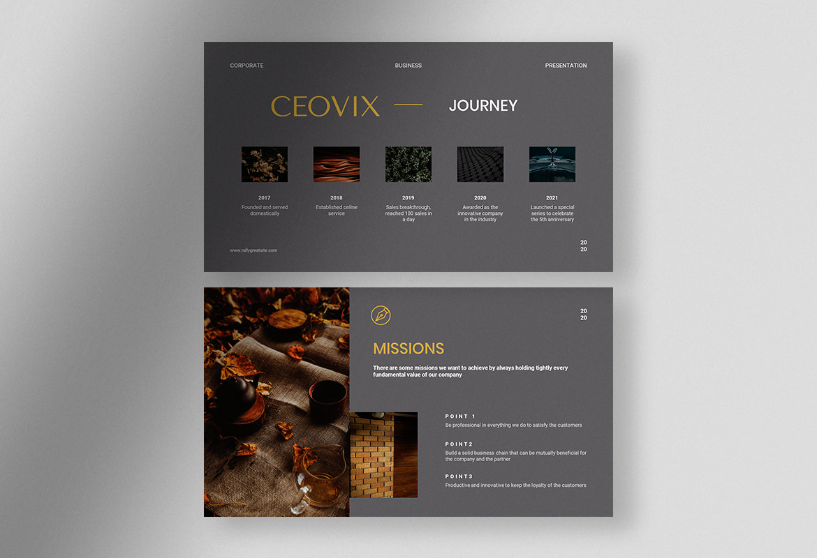 Ceovix - Gray Stone Simple Corporate Business Presentation