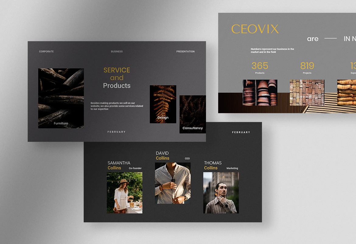 Ceovix - Gray Stone Simple Corporate Business Presentation