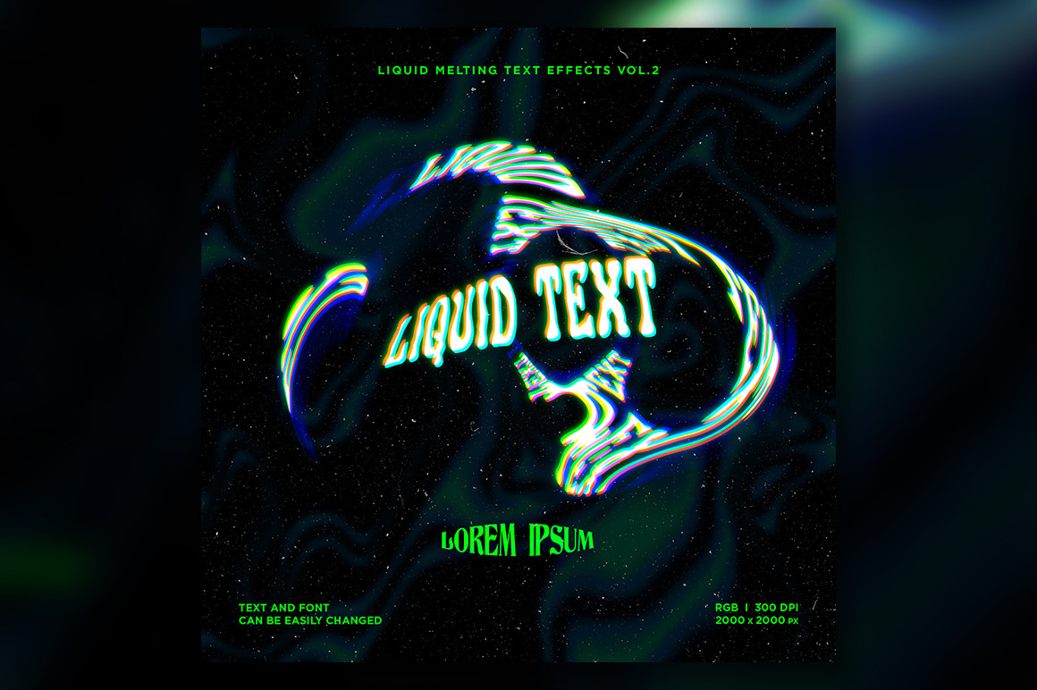 Liquid Melting Text Effects Vol.2