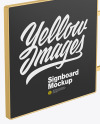 Metallic Signboard Mockup