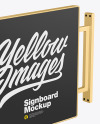 Metallic Signboard Mockup