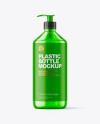 Color Plastic Bottle with Pump Mockup