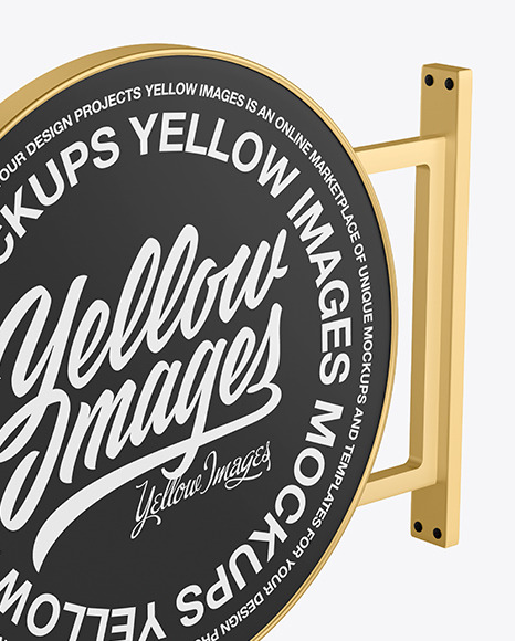 Metallic Signboard Mockup