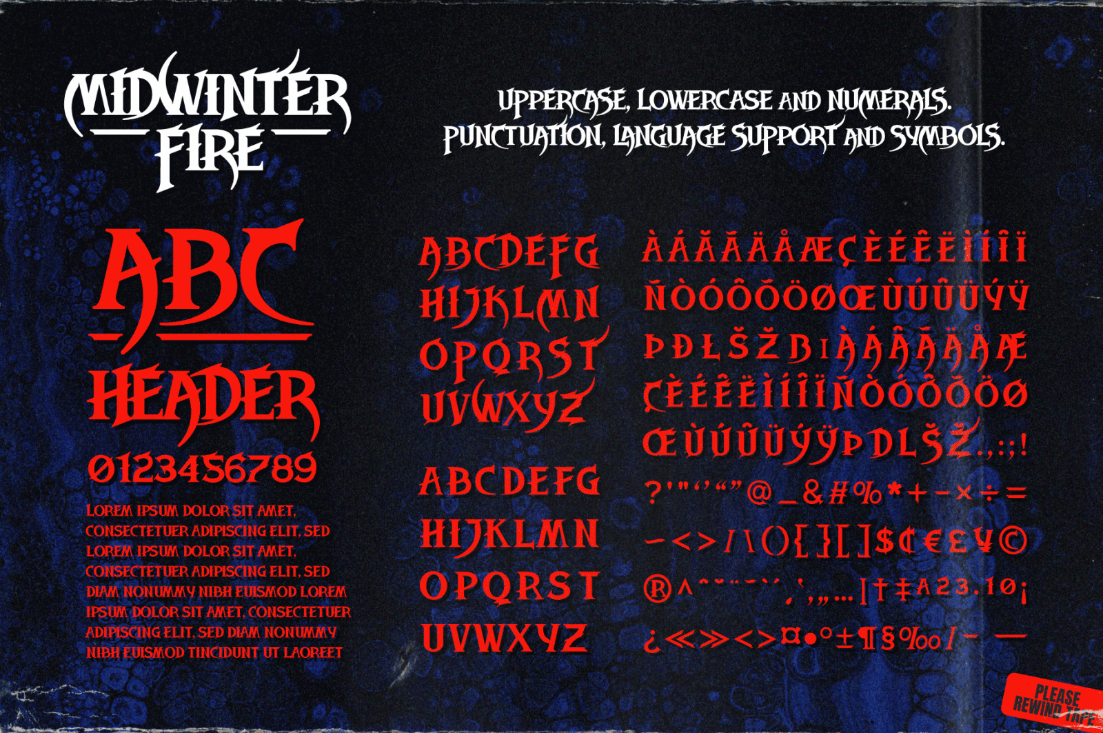 Midwinter Fire: A Gothic Fantasy Font Midwinter Fire: A Gothic Fantasy Font