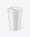 Glossy Paper Coffee Cup Mockup