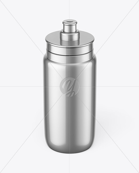 Metallic Sport Bottle Mockup