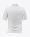 Men's Zip Polo T-Shirt Mockup - Back View