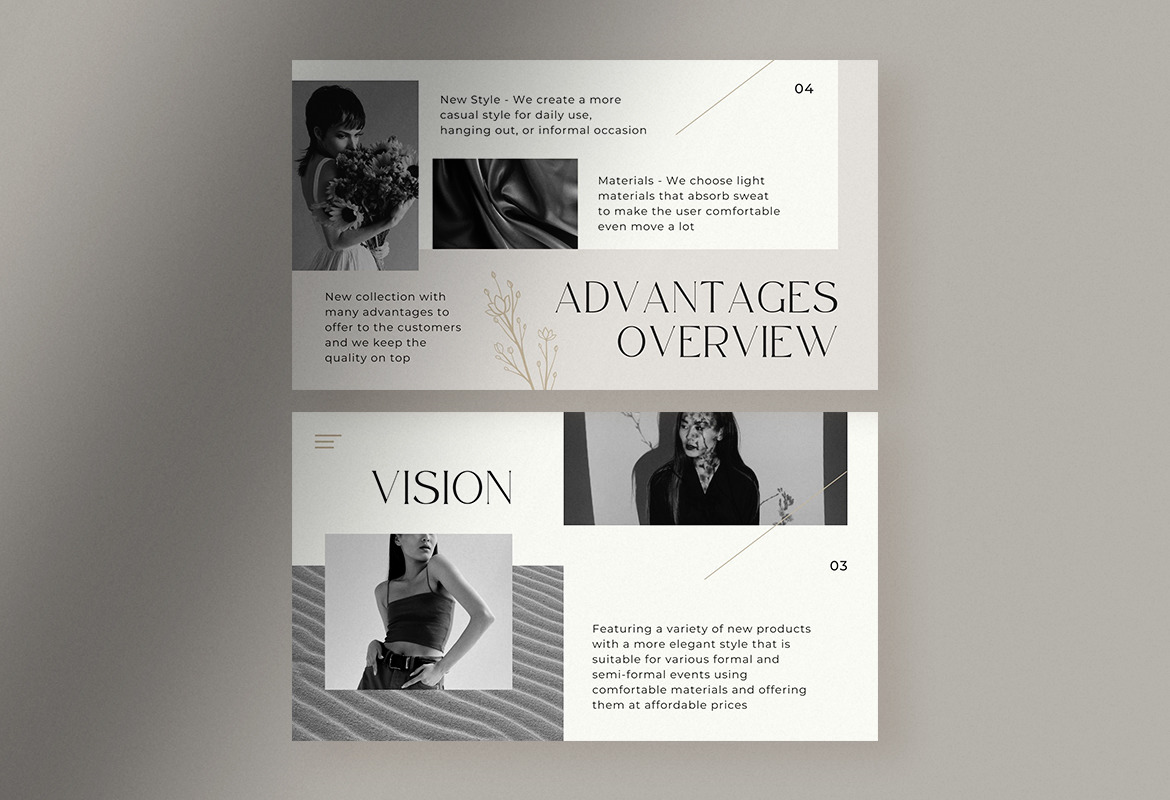 Grayscale Elegant Fashion Brand Presentation Canva