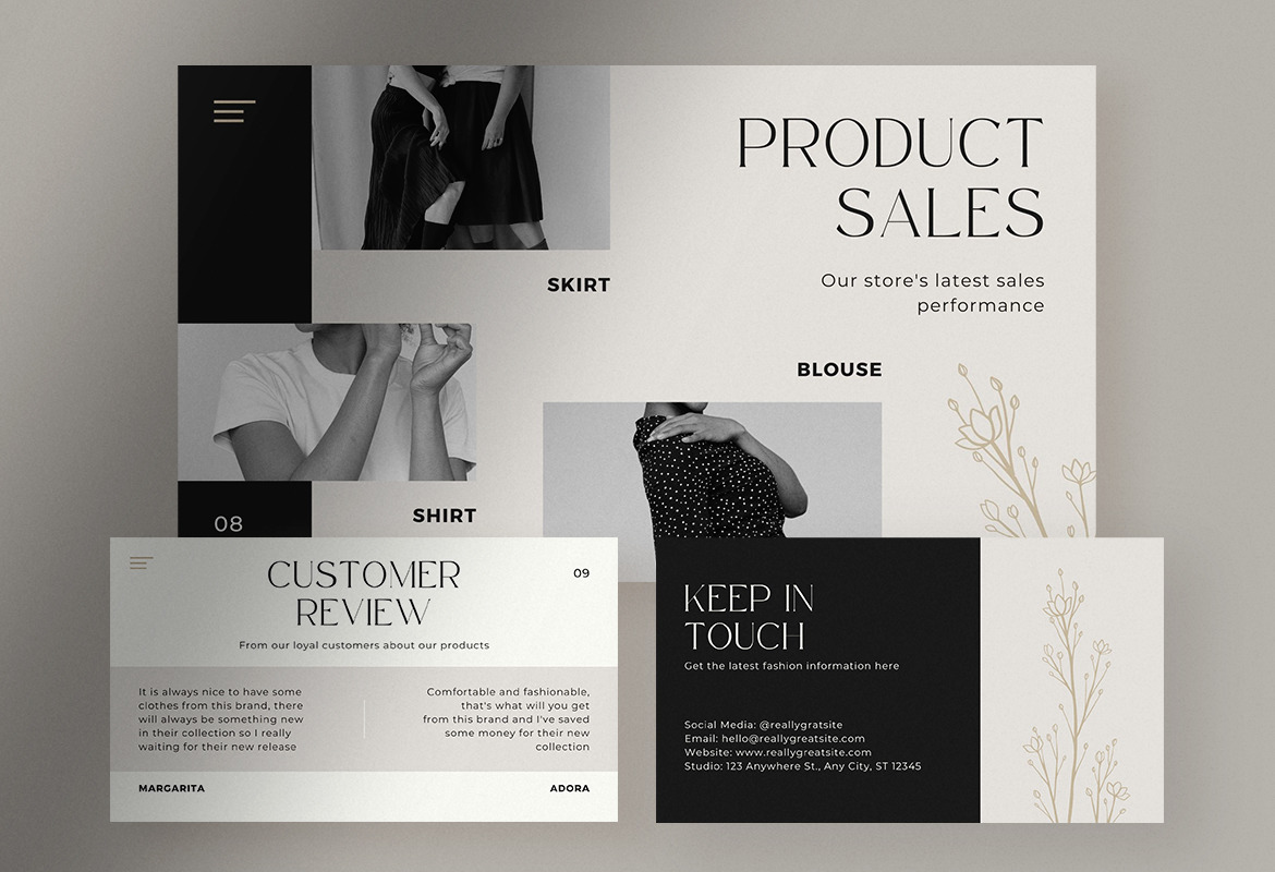 Grayscale Elegant Fashion Brand Presentation Canva