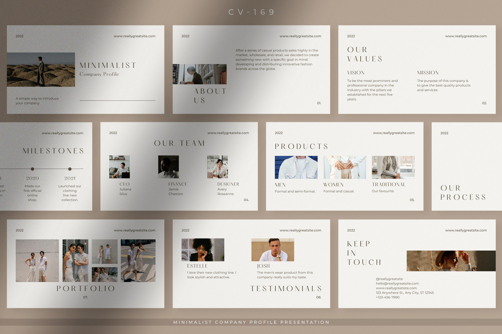 Beige Minimalist Company Profile Presentation Canva