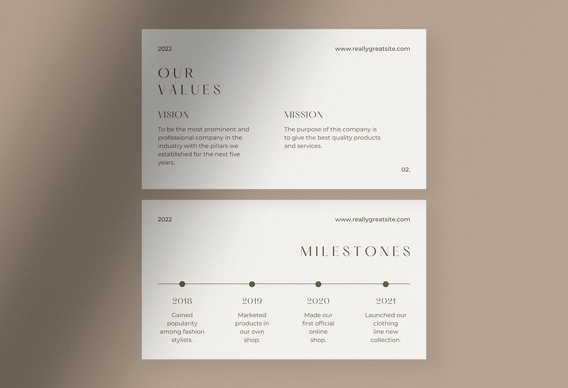 Beige Minimalist Company Profile Presentation Canva