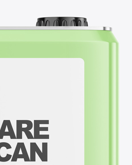 Glossy Square Tin Can Mockup Glossy Square Tin Can Mockup