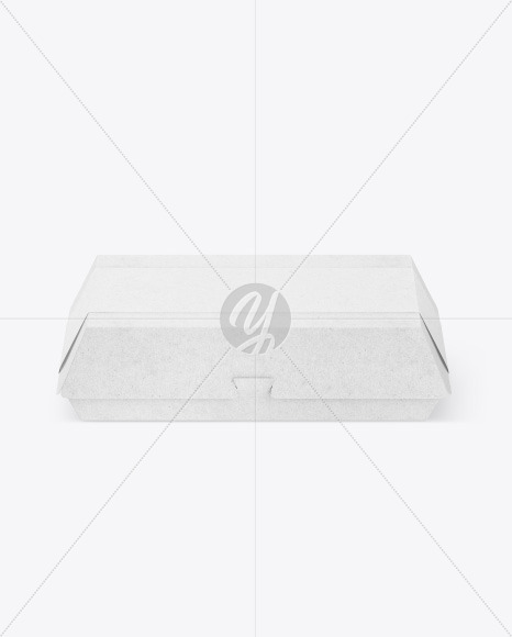 Kraft Food Box w/ Label Mockup