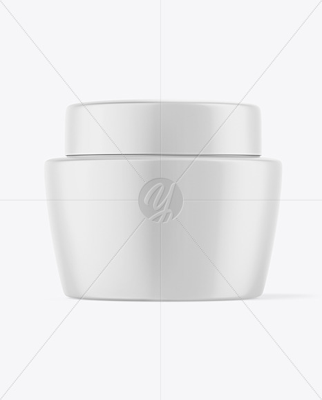 Matte Cosmetic Jar Mockup