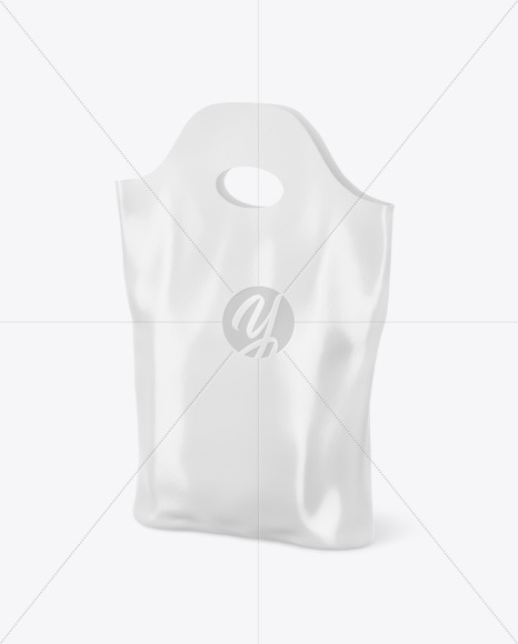 Plastic Bag Mockup - Half Side View