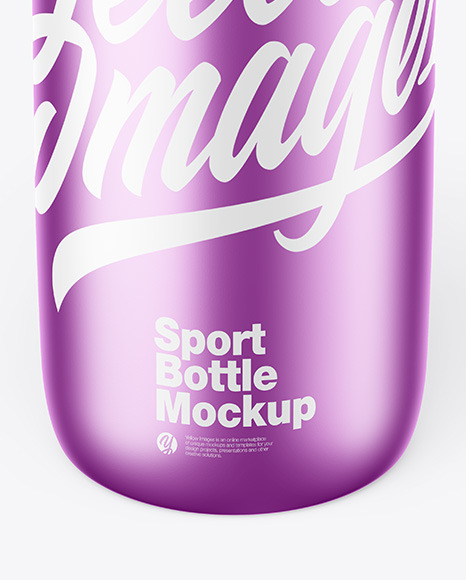 Matte Metallic Sport Bottle Mockup