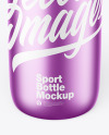 Matte Metallic Sport Bottle Mockup