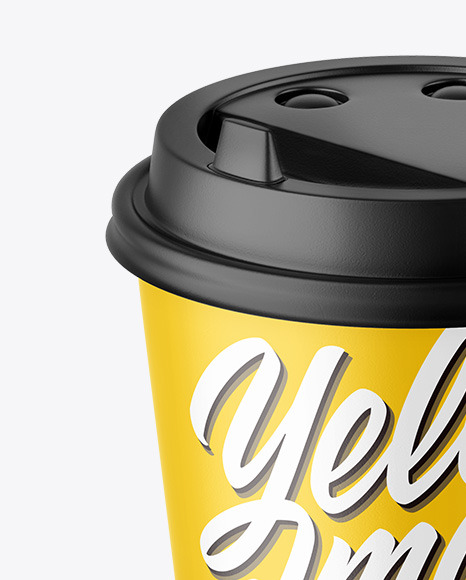 Matte Paper Coffee Cup Mockup