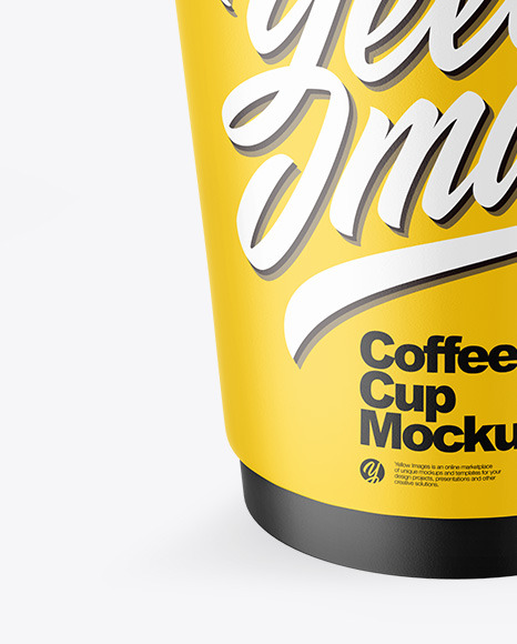 Matte Paper Coffee Cup Mockup