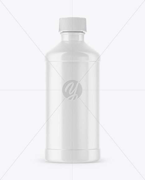 Glossy Plastic Bottle Mockup