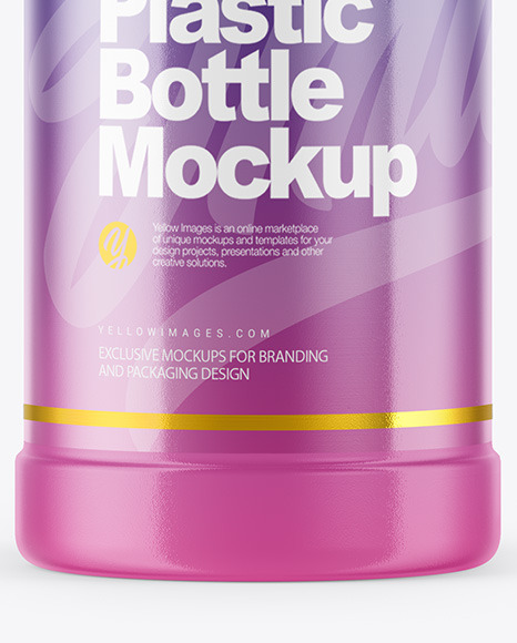 Glossy Plastic Bottle Mockup