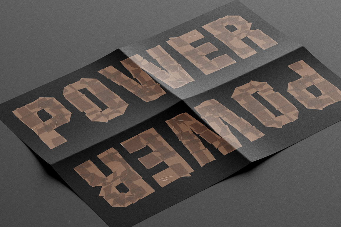 Brown Tape Font Brown Tape Font